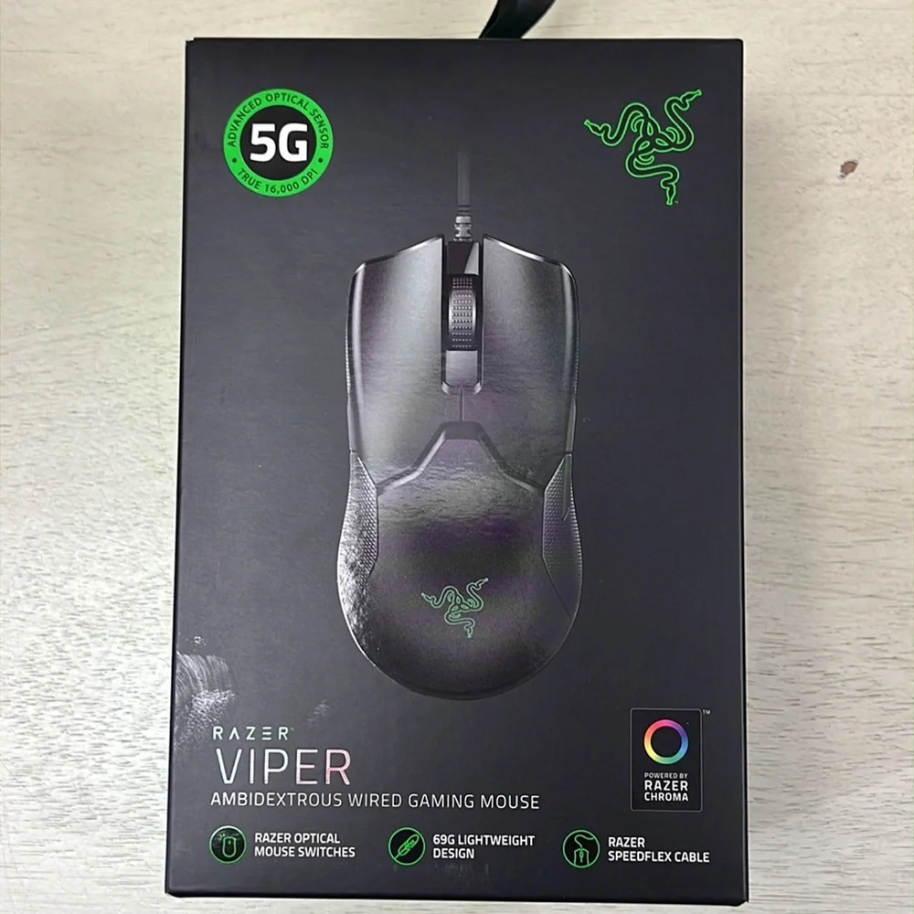 NIB / Sealed - Razer Viper Ultralight Ambidextrous Wired Gaming Mouse